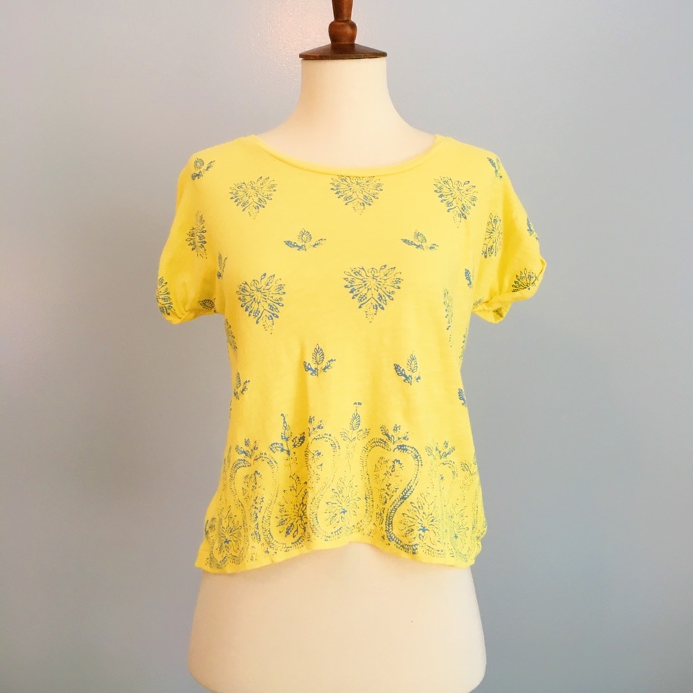 Ralph Lauren Yellow top with floral design
